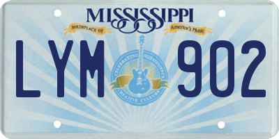 MS license plate LYM902