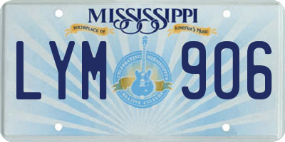 MS license plate LYM906