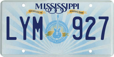 MS license plate LYM927