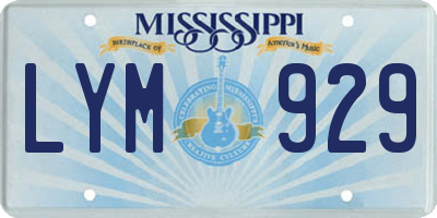 MS license plate LYM929