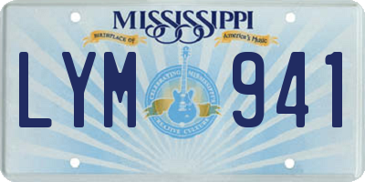 MS license plate LYM941