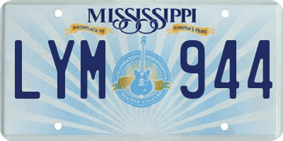 MS license plate LYM944