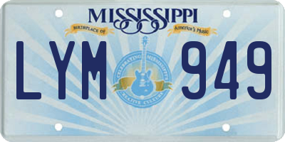 MS license plate LYM949