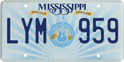 MS license plate LYM959