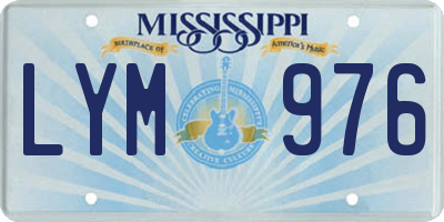 MS license plate LYM976