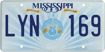 MS license plate LYN169