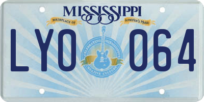 MS license plate LYO064