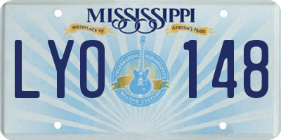 MS license plate LYO148