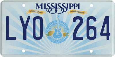 MS license plate LYO264
