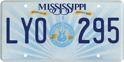 MS license plate LYO295