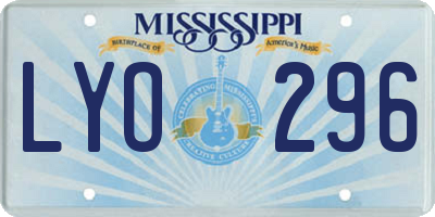 MS license plate LYO296