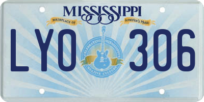 MS license plate LYO306