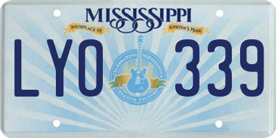 MS license plate LYO339