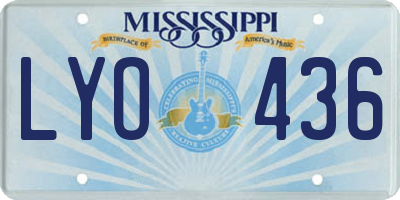 MS license plate LYO436
