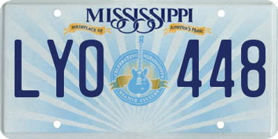 MS license plate LYO448