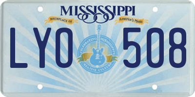 MS license plate LYO508