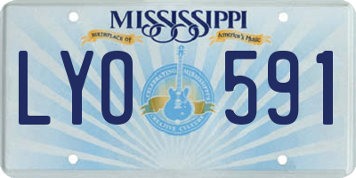 MS license plate LYO591