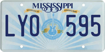 MS license plate LYO595