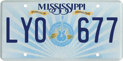 MS license plate LYO677