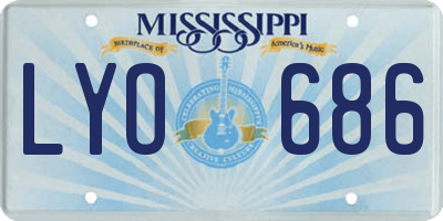 MS license plate LYO686