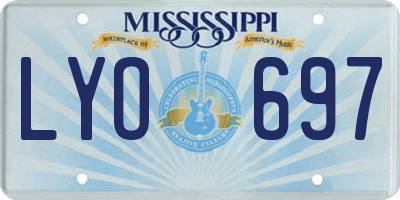 MS license plate LYO697