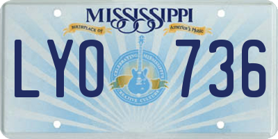 MS license plate LYO736