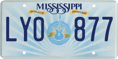 MS license plate LYO877