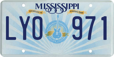MS license plate LYO971