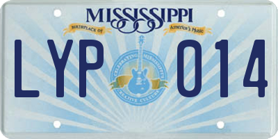 MS license plate LYP014