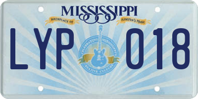 MS license plate LYP018