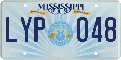 MS license plate LYP048