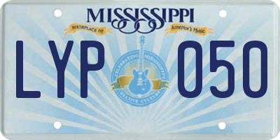 MS license plate LYP050