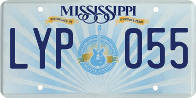 MS license plate LYP055