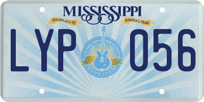 MS license plate LYP056