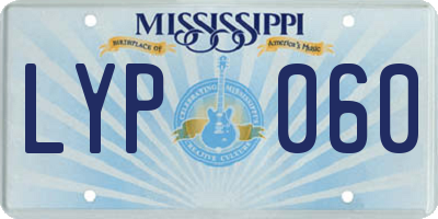 MS license plate LYP060