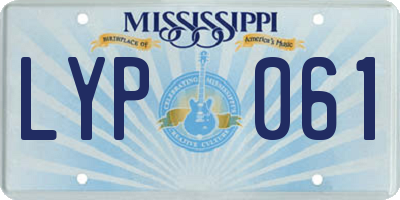 MS license plate LYP061