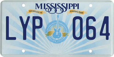 MS license plate LYP064