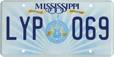 MS license plate LYP069