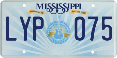 MS license plate LYP075