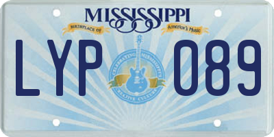 MS license plate LYP089