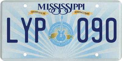 MS license plate LYP090