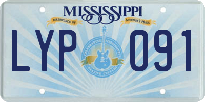 MS license plate LYP091