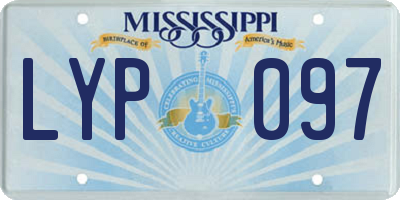 MS license plate LYP097