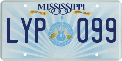 MS license plate LYP099