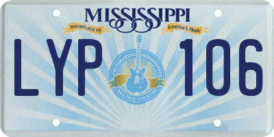 MS license plate LYP106
