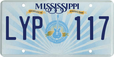 MS license plate LYP117