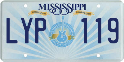 MS license plate LYP119