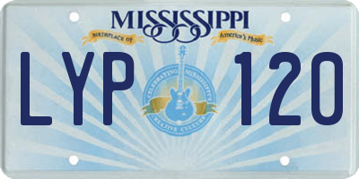 MS license plate LYP120