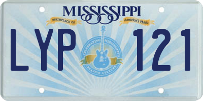 MS license plate LYP121
