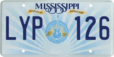 MS license plate LYP126